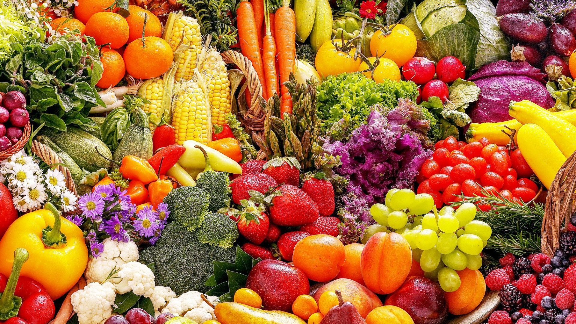 Fresh fruit and vegetables for a varied diet Fresh fruit and vegetables for a varied diet